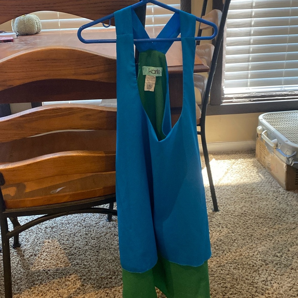 Blue & Green Top